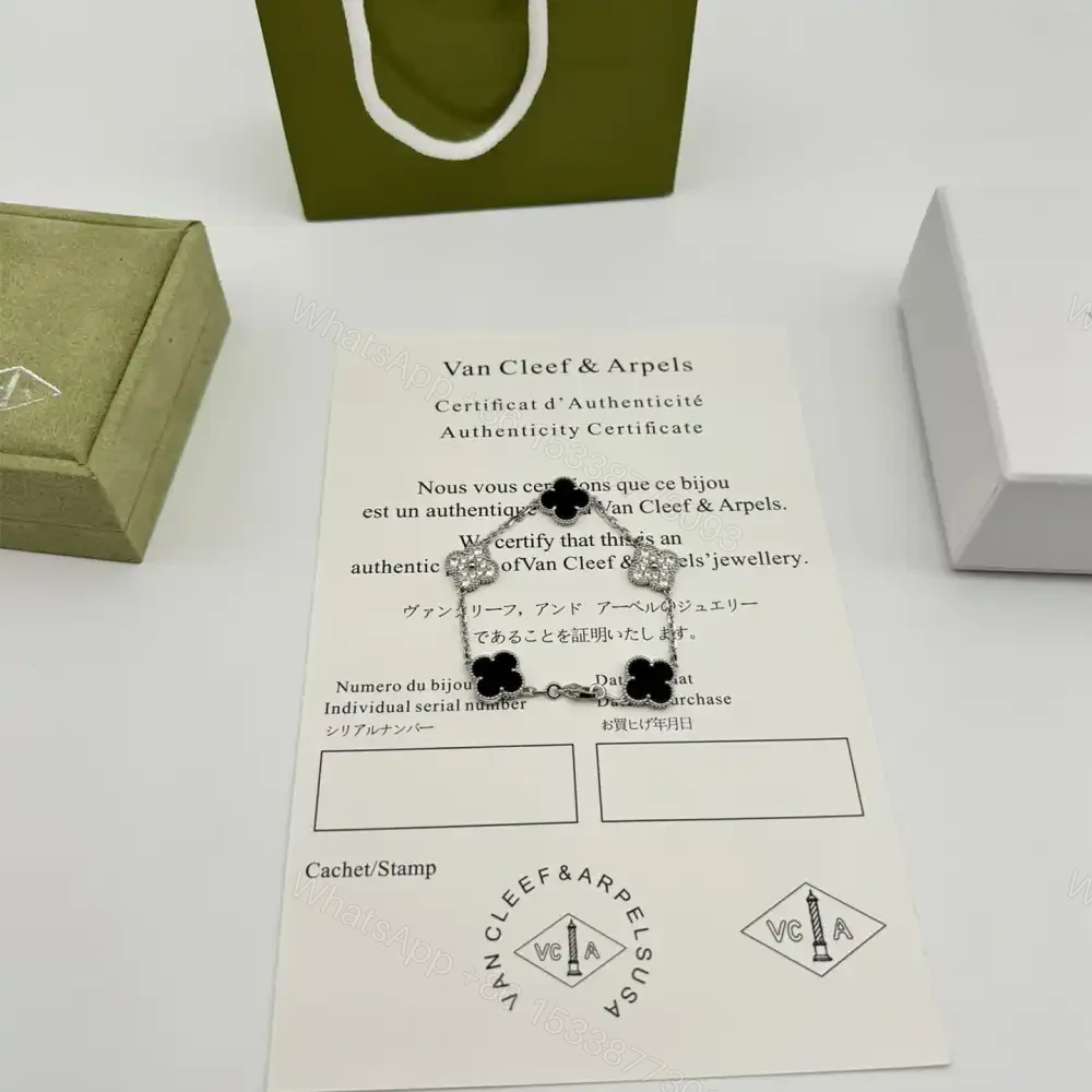 View 2 of 高仿首飾VanCleef&Arpels*RP2R900縞瑪瑙白金手鏈