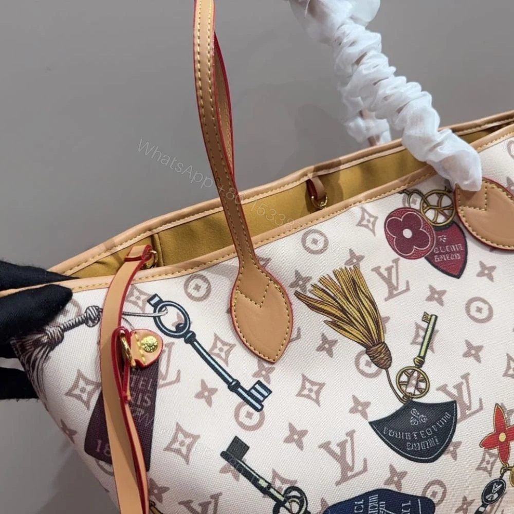 View 6 of Louis Vuitton Neverfull MM Cream 31Cm M29449