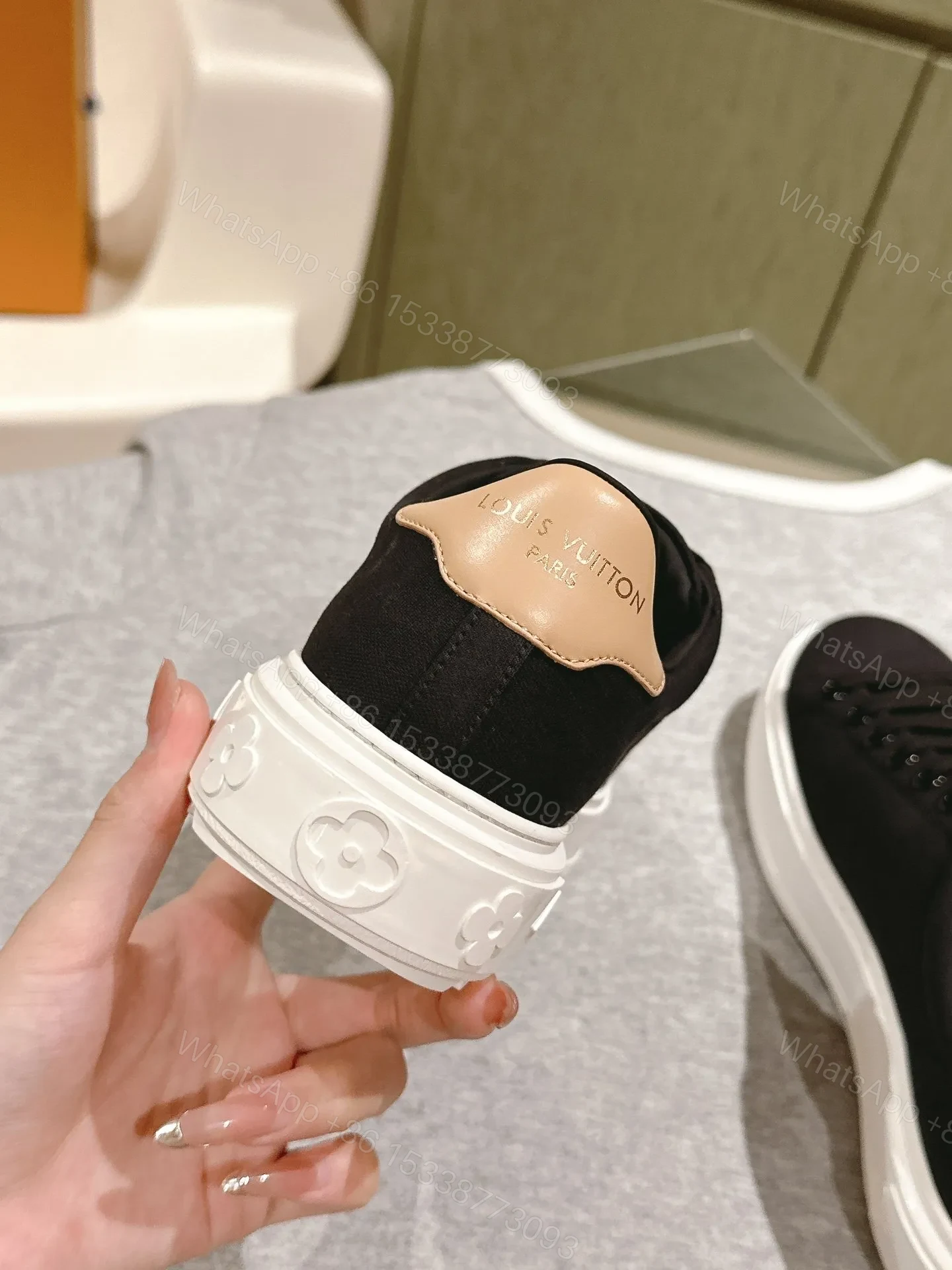 View 6 of LV Women Black Canvas Sneakers