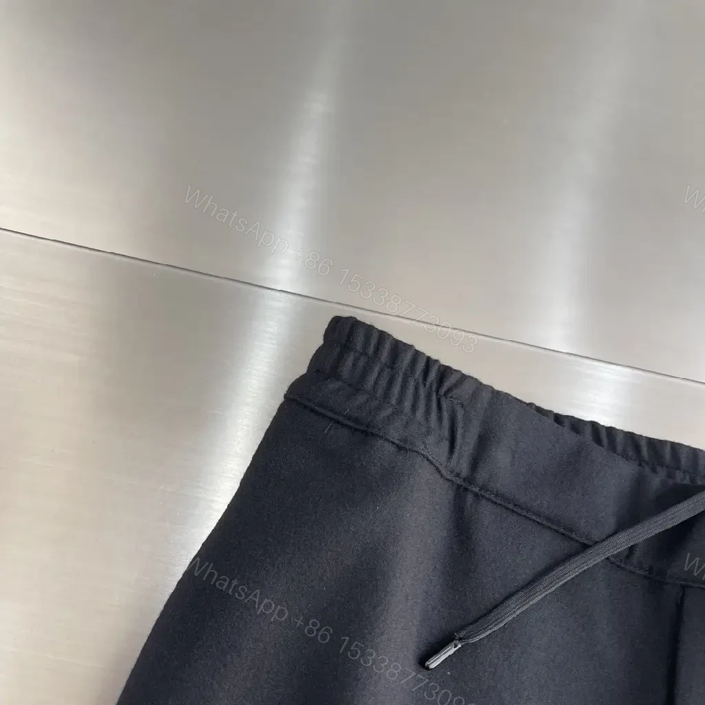 View 2 of Black Knit Track Pants: Subtle Luxe, Modern Comfort, Straight-Leg