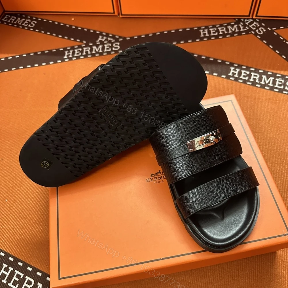 View 3 of HERMES JACKSON SANDAL NOIR H242949ZH03420