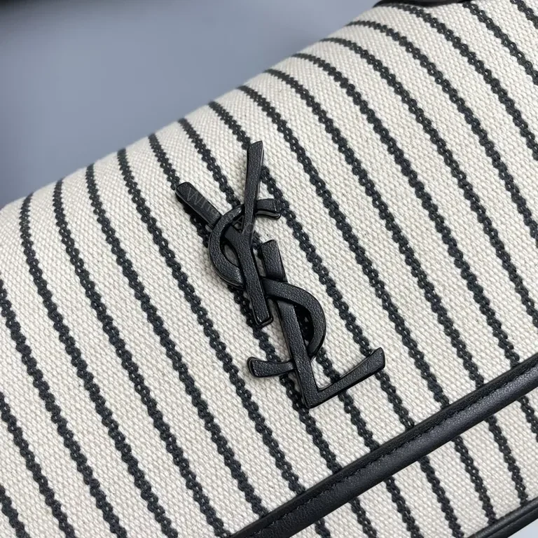 View 5 of Patterned Stride Bag: Modern Stripes with YSL Hardware Luxury Bag