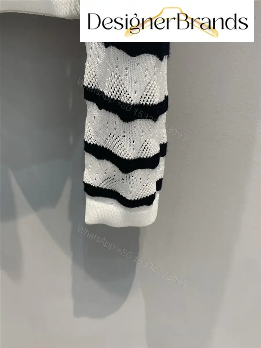 View 5 of Dior Mariniere Twinset Striped Knit Cardigan