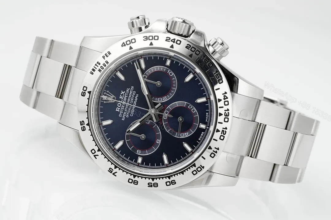 View 5 of 3A Factory Clean Factory APS Daytona Platinum Blue Dial Watch