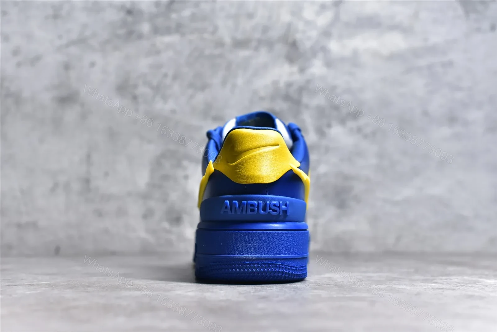 View 7 of AMBUSH x Nike Air Force 1 Low “Game Royal and Vivid Sulfur”