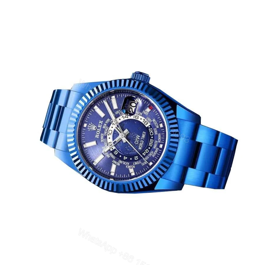 View 3 of Rolex Sky-Dweller 326934 World Timer Blue DLC Super Clone