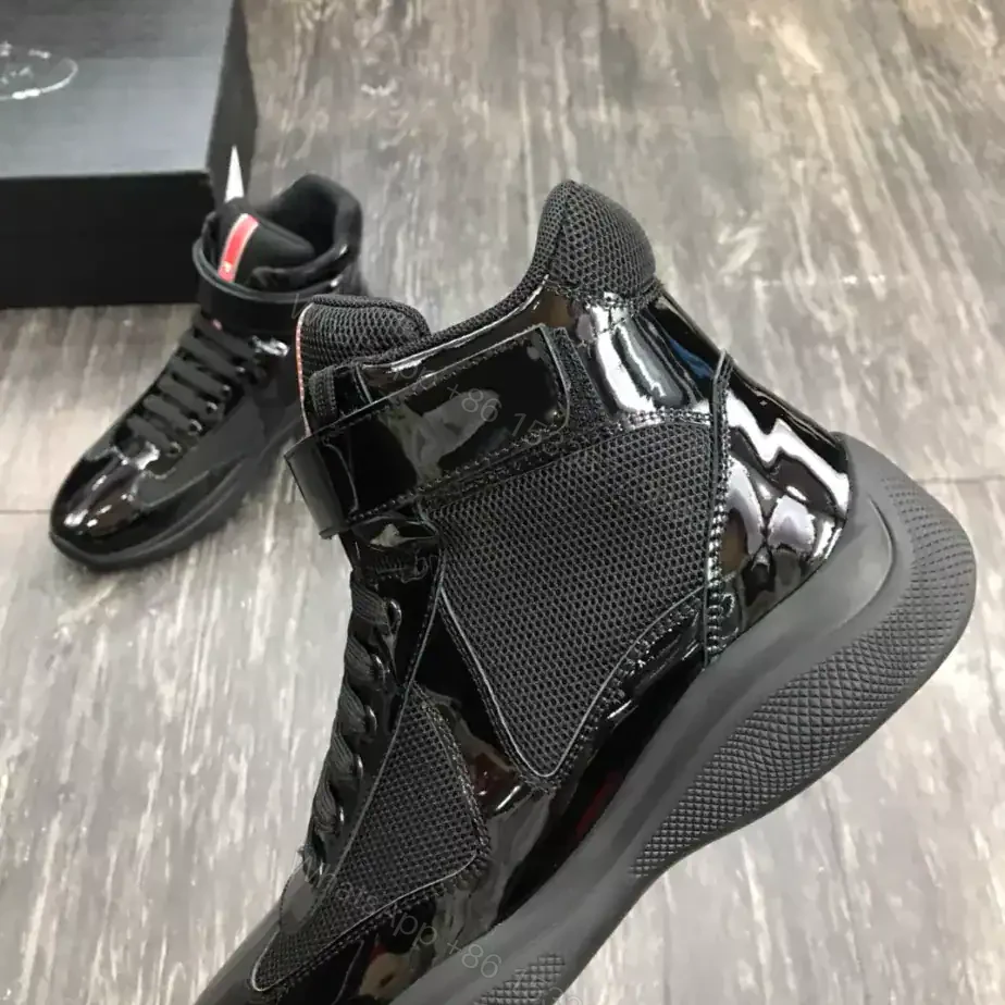 View 6 of PRADA AMERICA’S CUP HIGH-TOP SNEAKERS IN BLACK – PRD021