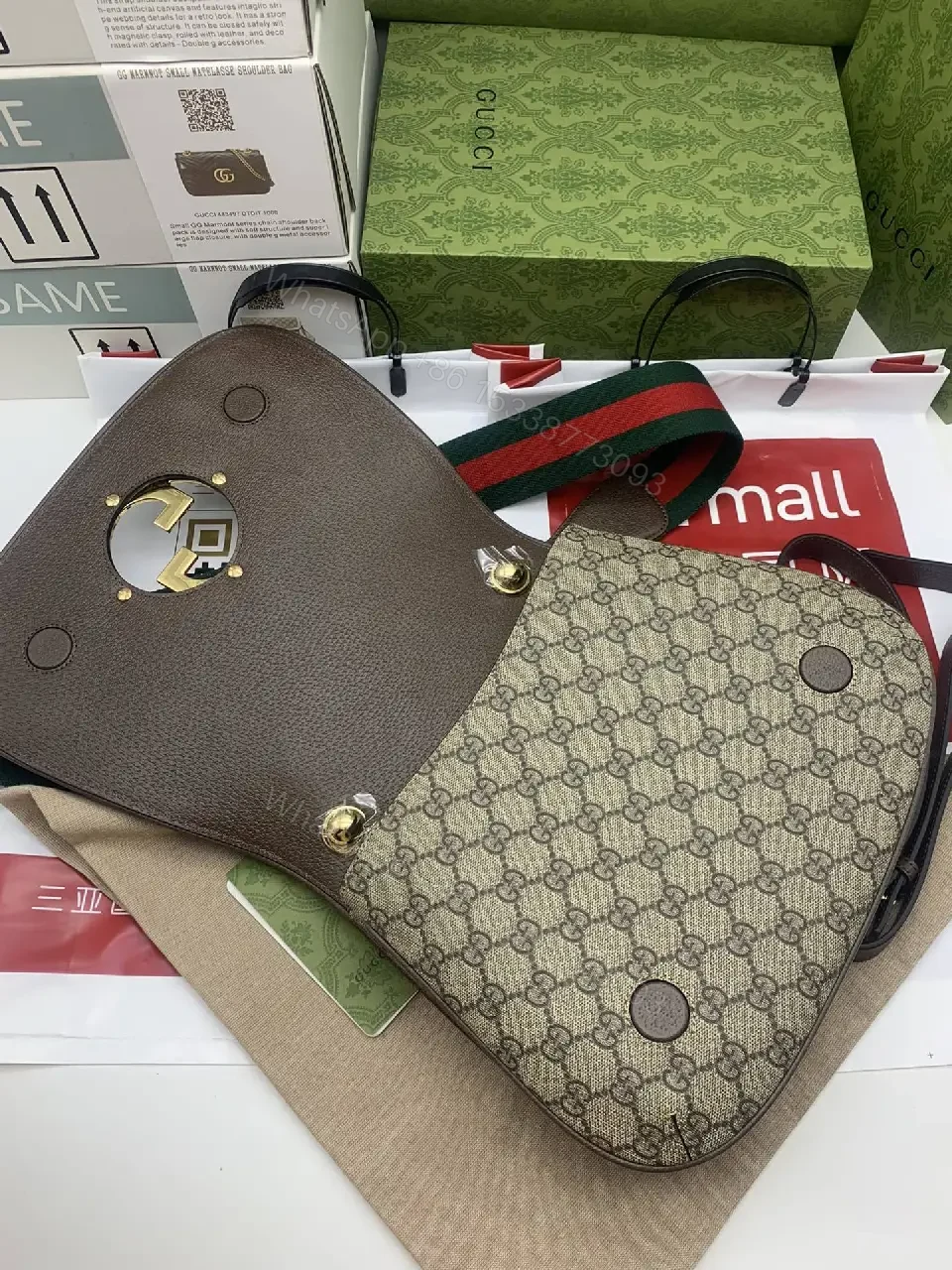 View 6 of Gold Hardware GG Supreme Shoulder Bag - Everyday Luxury Tote