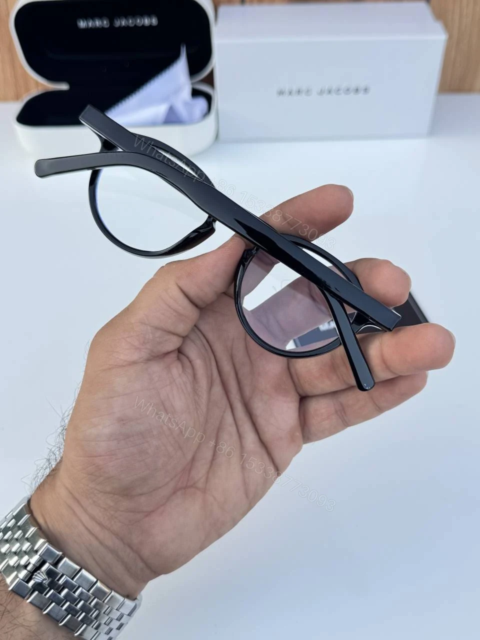 View 4 of First Copy Marc Jacobs 1103 Black Plano Designer Sunglasses