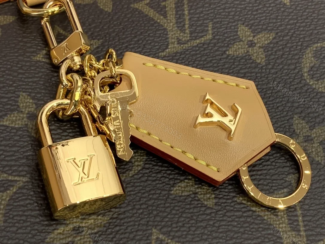 View 6 of Rose Gold Hardware Crescent Bag: Monogram-Canvas Crossbody