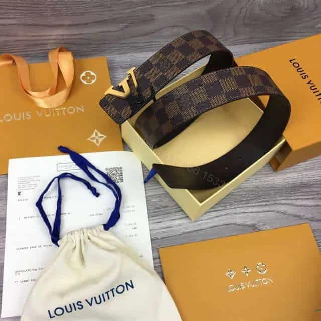 View 10 of LOUIS VUITTON INITIALES 40MM REVERSIBLE DAMIER EBENE CANVAS BELT – B89