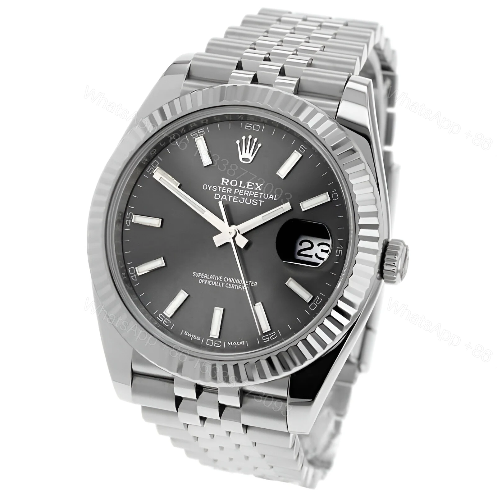 View 2 of Rolex Datejust 126334-0014 Grey Dial Replica