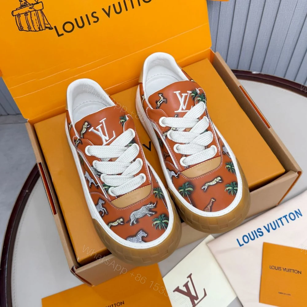 View 4 of Louis Vuitton LV The Darjeeling Limited LV Tilted Sneaker Cognac Brown 1AJTKS