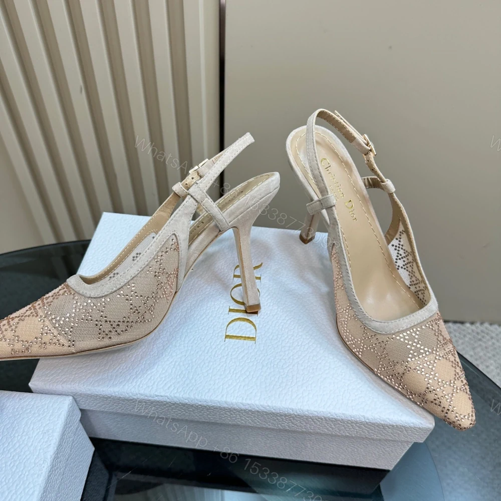 View 2 of 高仿Dior*Capture系列KCV301網鑽細高踭鞋10CM裸色免檢版