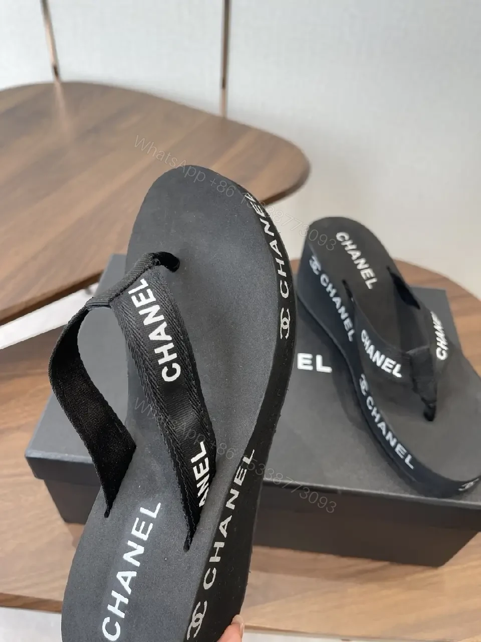 View 2 of Minimalist Luxury Flip-Flops with Premium Straps - Black, EVA