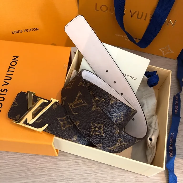 View 4 of Iconic Monogram Belt: LV Gold Buckle, Coated Canvas
