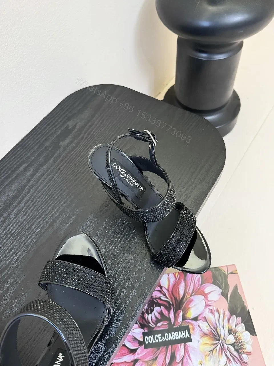 View 3 of Glam Sparkle Sandals – Luxe Open-Toe Ankle Strap