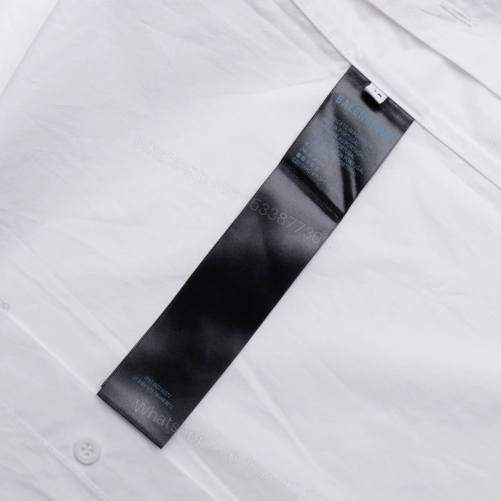 View 9 of 高仿Balenciaga*SS24系列725377歷代LOGO襯衫白色