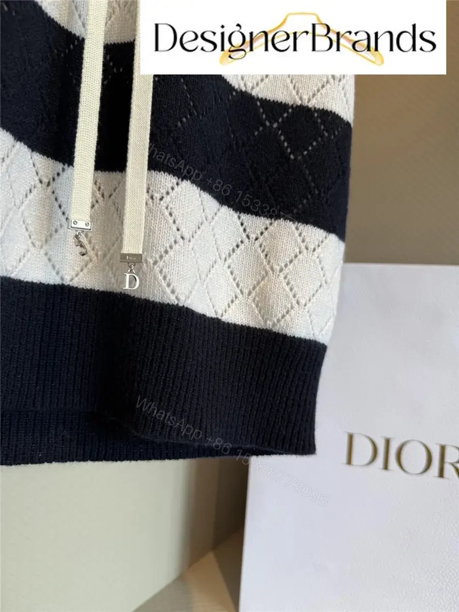 View 7 of Dior Mariniere Blue and White Striped Knit Vest