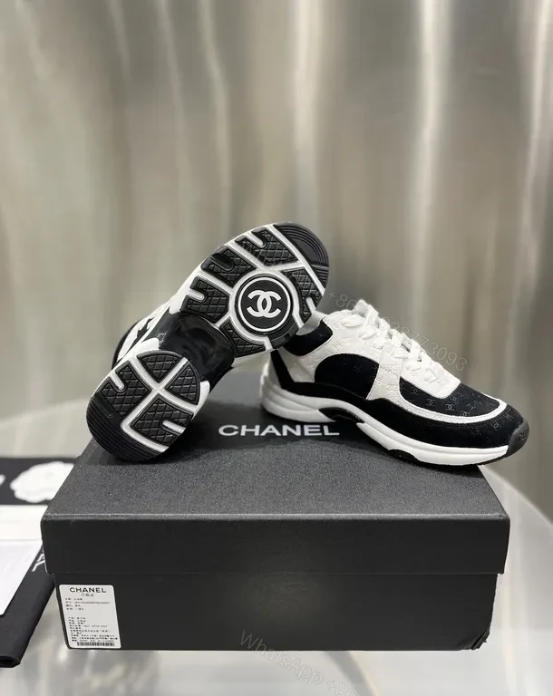 View 7 of Chanel-Inspired Knit-Suede Trainers: Luxury Everyday Comfort