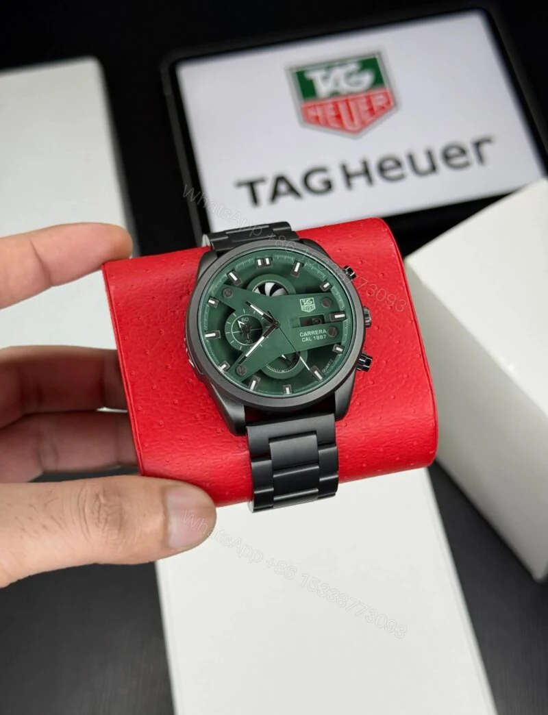 View 2 of Tag Heuer Carrera CR7 Black Green Dial 42mm Quartz