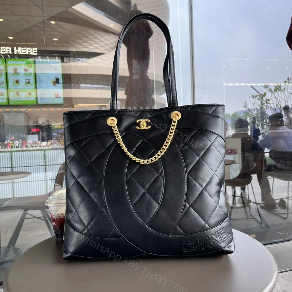 View 2 of Chanel CC Shopping Bag Black 37Cm