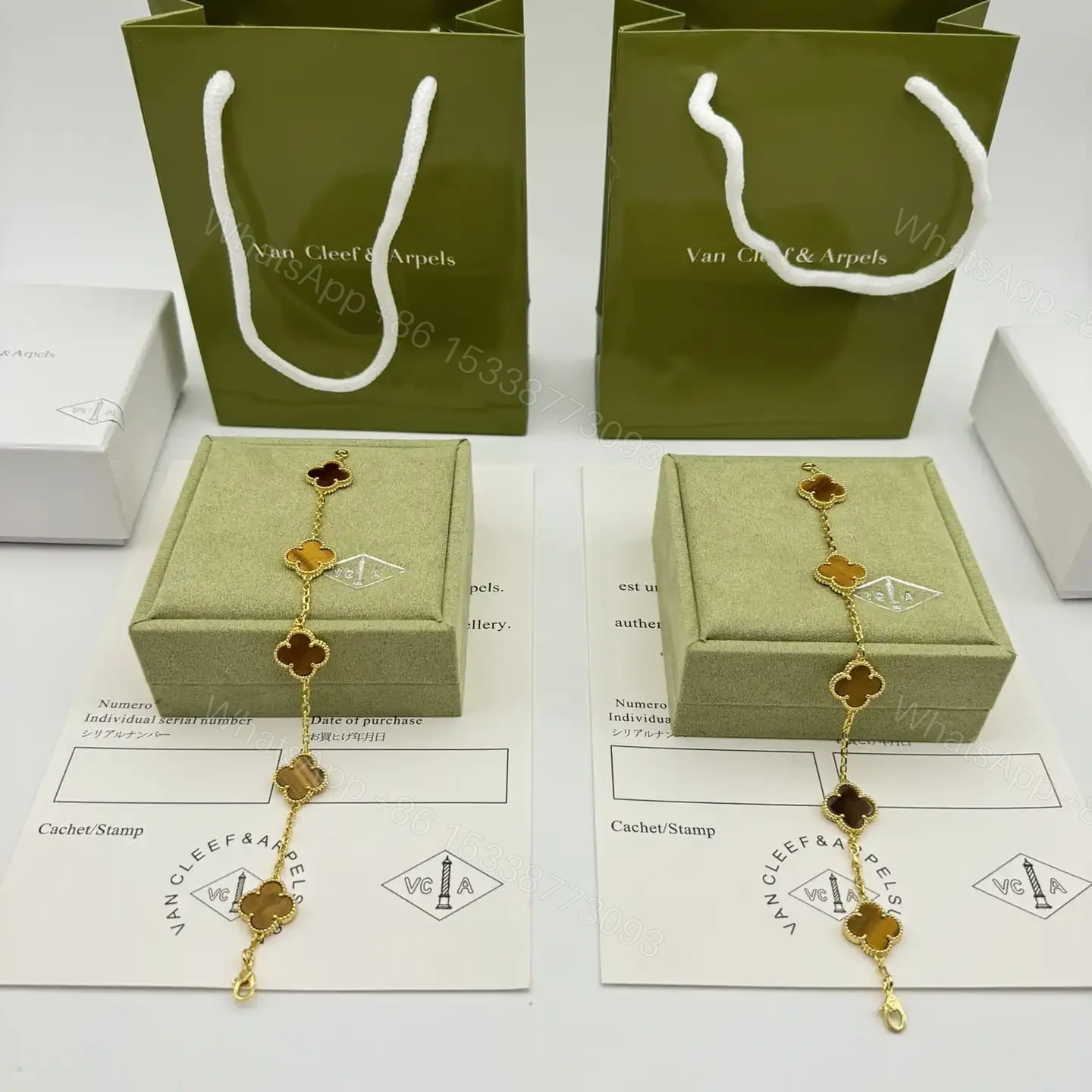 View 11 of 高仿首飾VanCleef&Arpels*RD35600虎眼石黃金手鏈