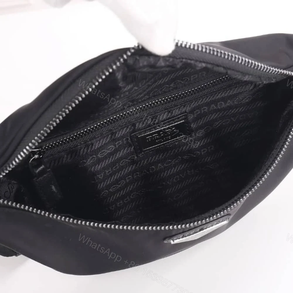 View 5 of PRADA NYLON BELT BAG BLACK 30CM