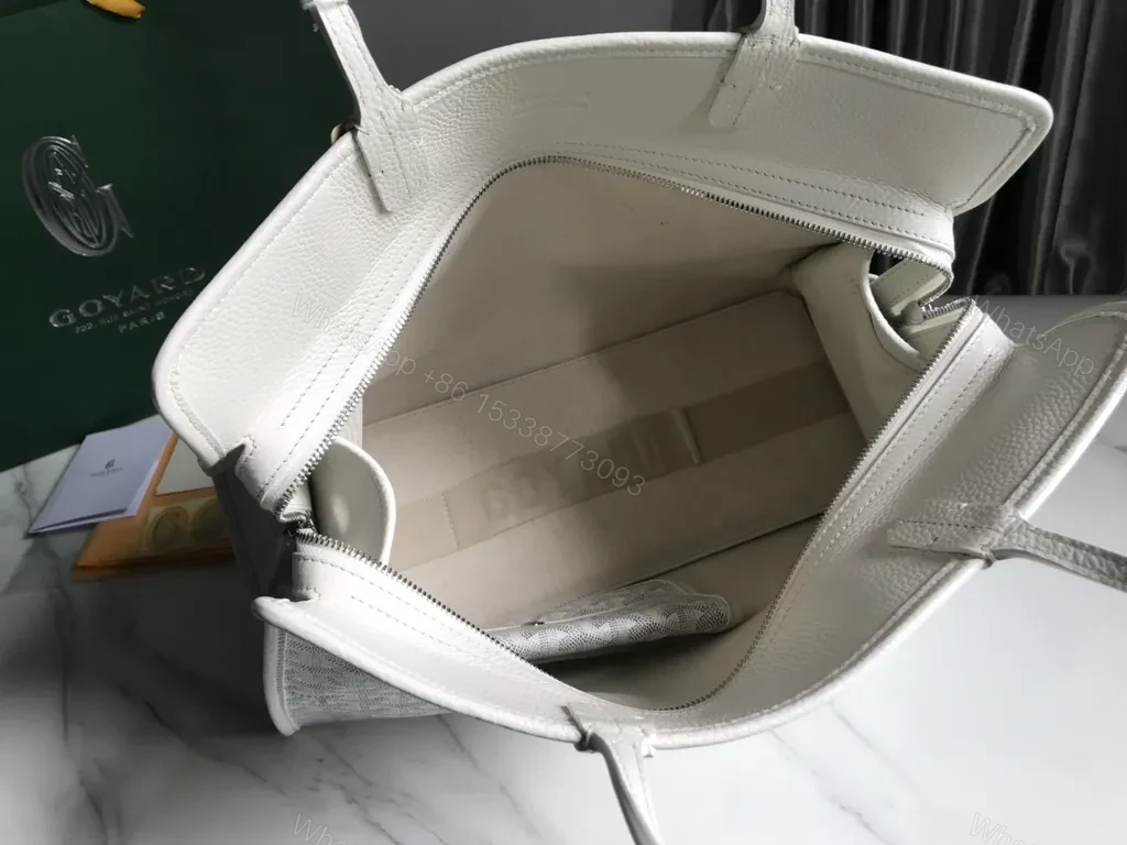 View 2 of Premium Goyard-Style Satchel: Sculpted Texture & Craftsmanship