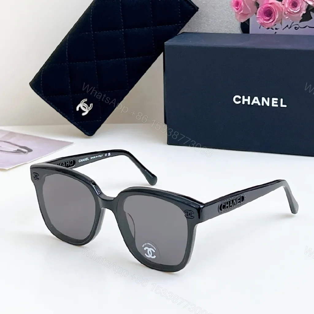 View 9 of Bold Black Sunglasses with Gold-Accent Luxury Detail (Sunglasses)