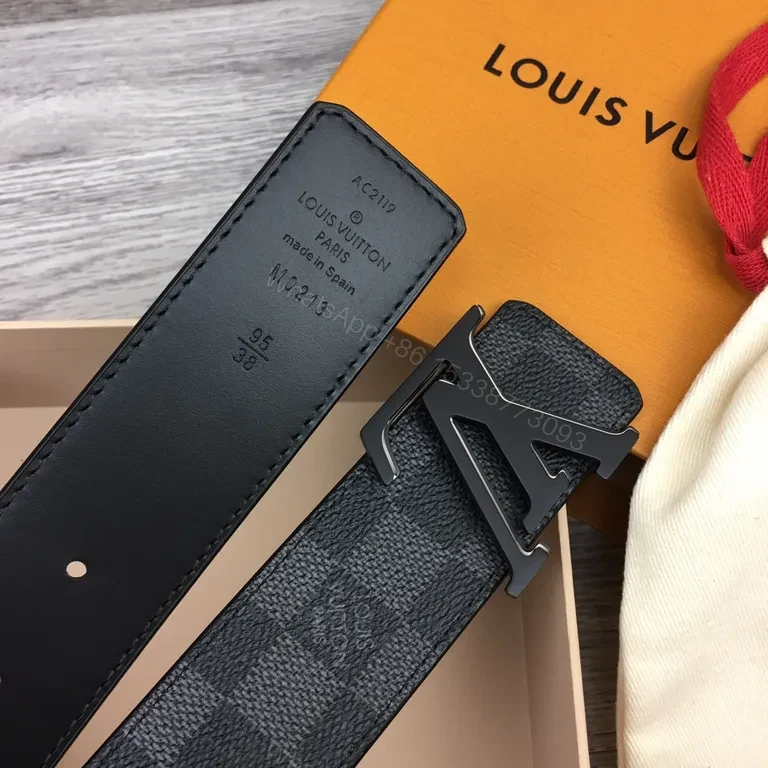 View 5 of Damier Graphite LV Belt â€“ Sleek Everyday Luxury Accessory