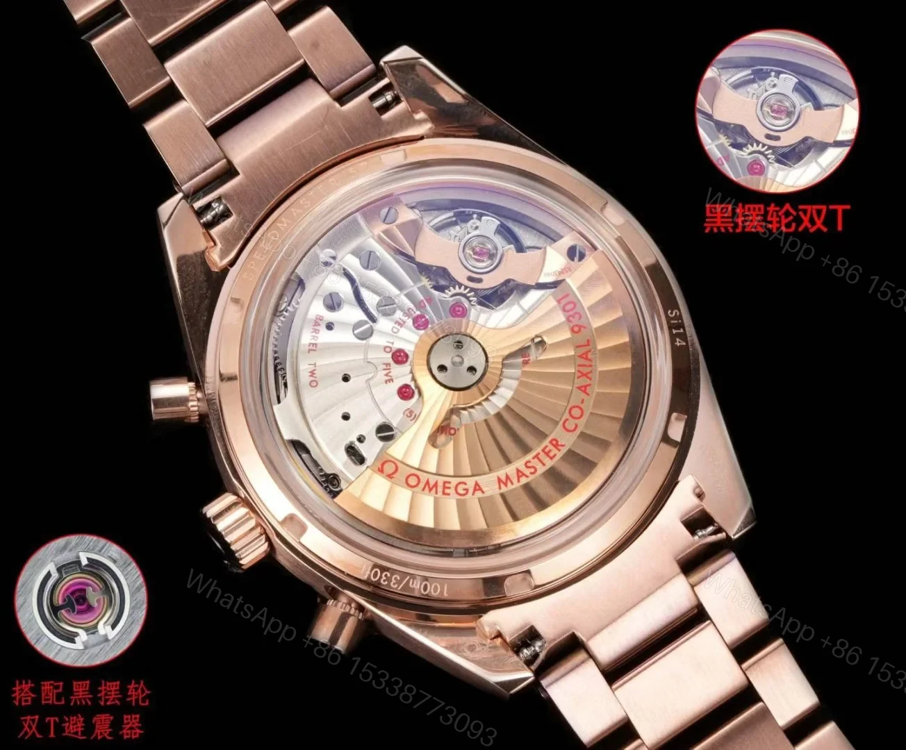 View 5 of Omega Speedmaster Chronoscope 43MM Rose Gold White Dial Premium Bracelet Watch 329.51.44.51.01.002