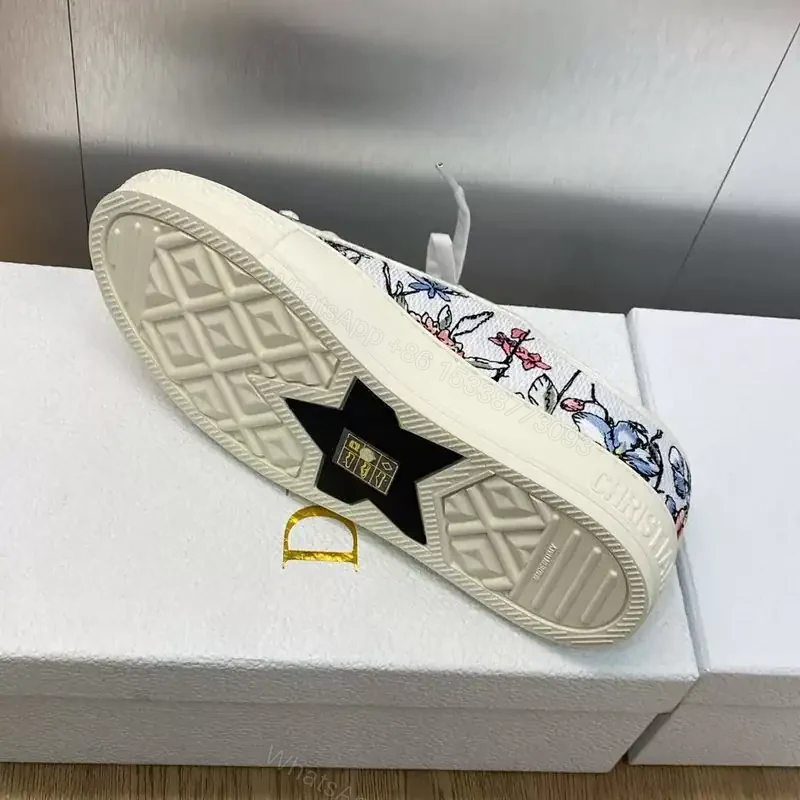 View 4 of WALK’N’DIOR SNEAKERS WOMEN FLORILEGIO EMBROIDERED WHITE/PINK – CD155
