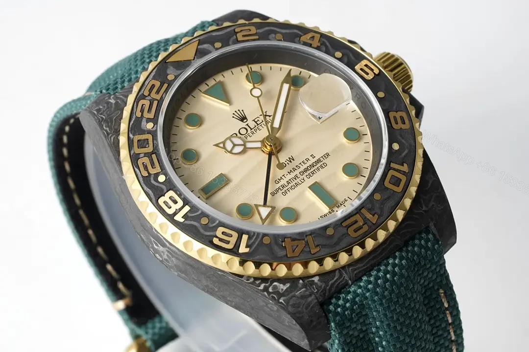 View 3 of TW Factory Clean Factory Diw Rolex GMT-Master II, Green, Carbon Fiber