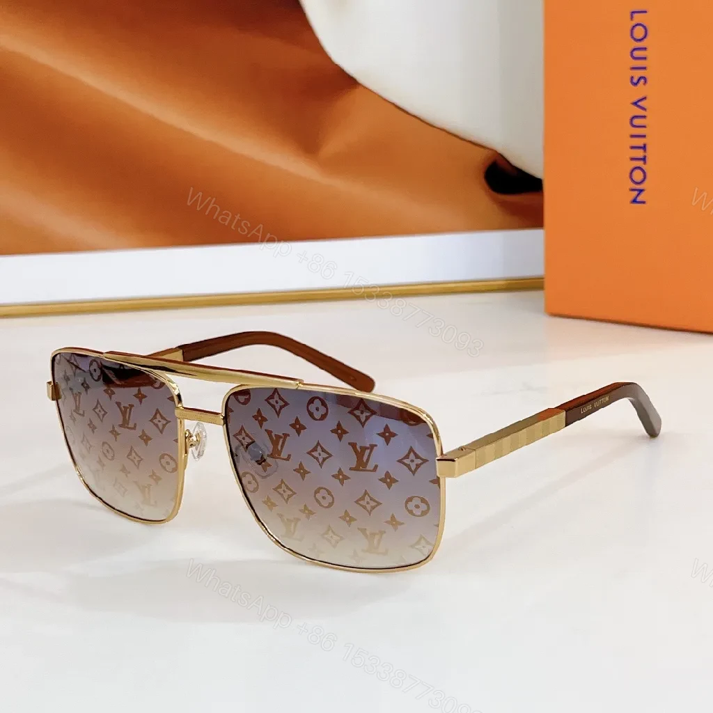 View 6 of Gold-Tone Monogram Sunglasses: Signature Luxe Statement
