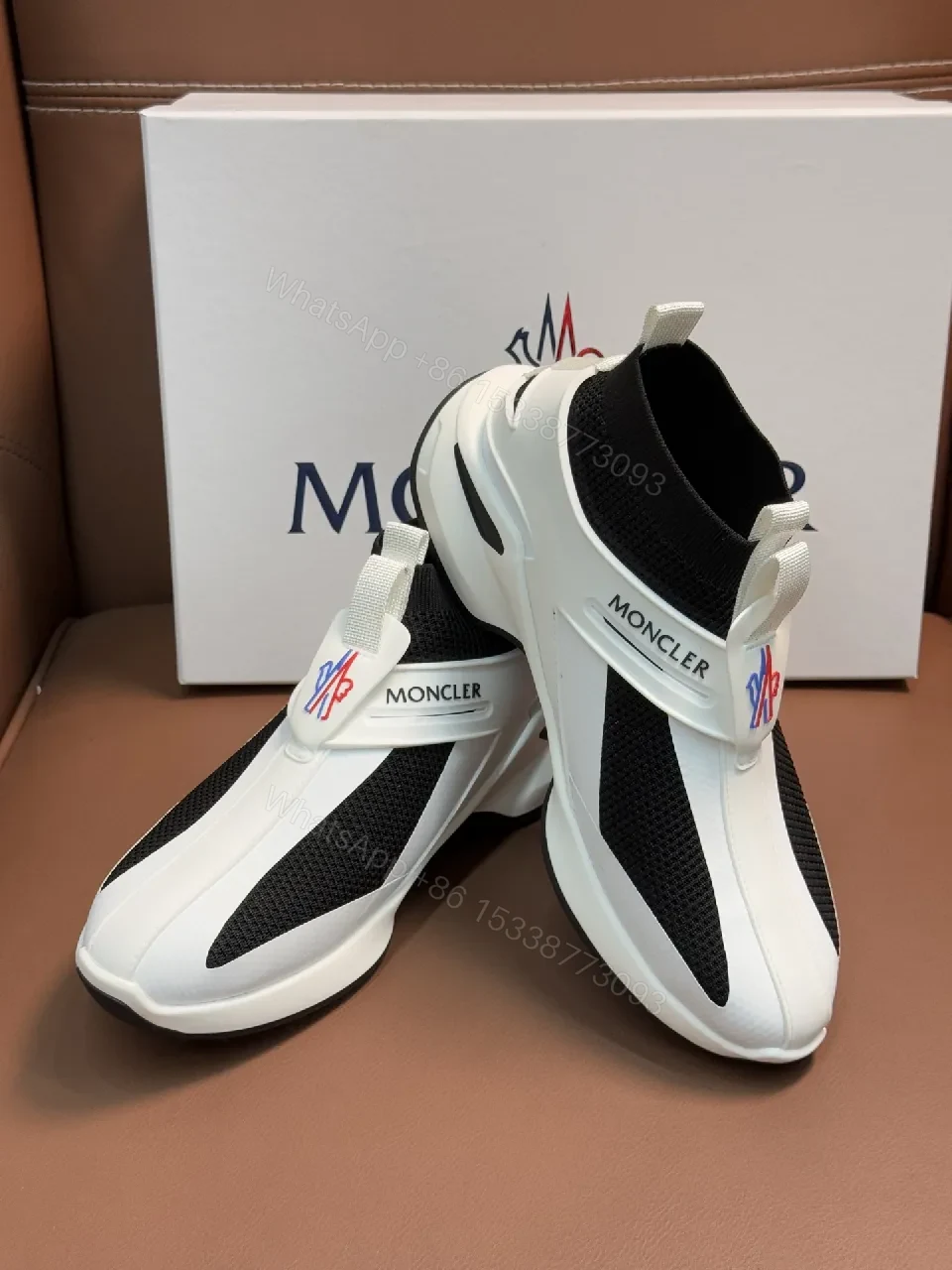 View 3 of Moncler Mesh Knit Runner: Modern Comfort Sneakers