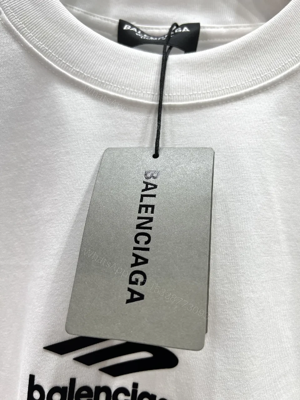 View 4 of White Cotton-Jersey Tee, Minimal Logo, Premium Casual
