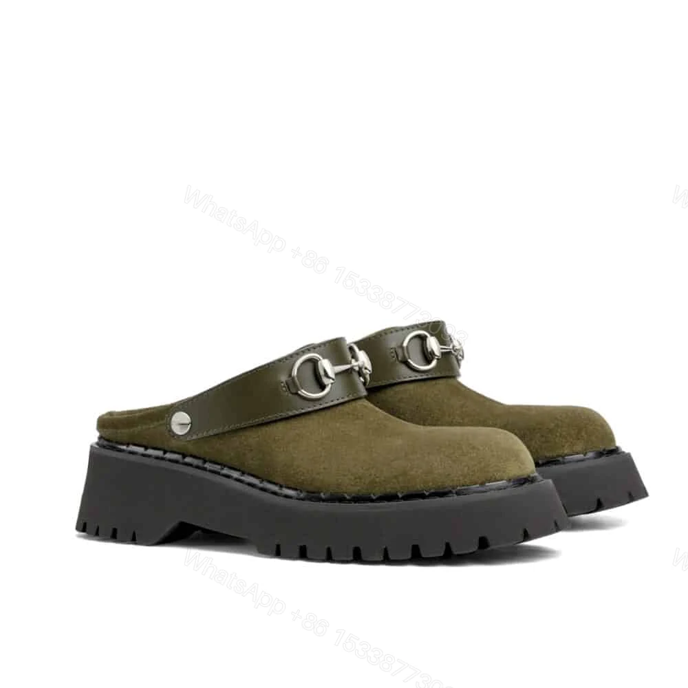 View 9 of GUCCI WOMEN MULE WITH HORSEBIT DARK GREEN ‎835829 AAE3R 3037