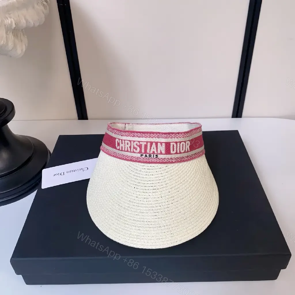 View 7 of Beige Straw Visor + Premium Weave + Chic + Signature Branding + Visor