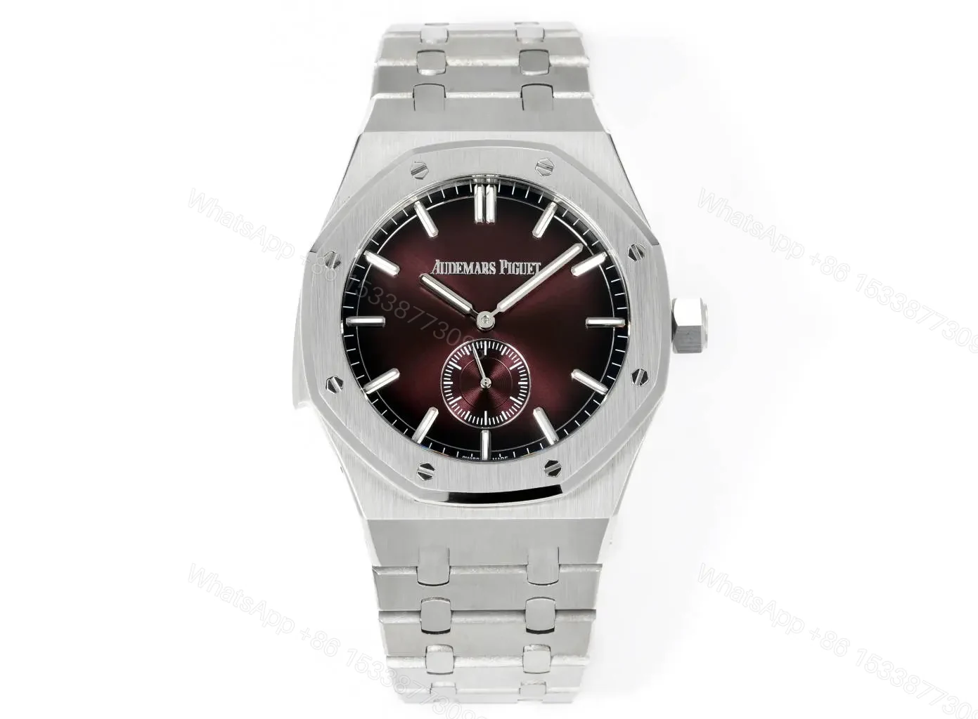 JH Factory Audemars Piguet Royal Oak 26591IP Series Men’s Watch – Stainless Steel with Burgundy Dial — view 1