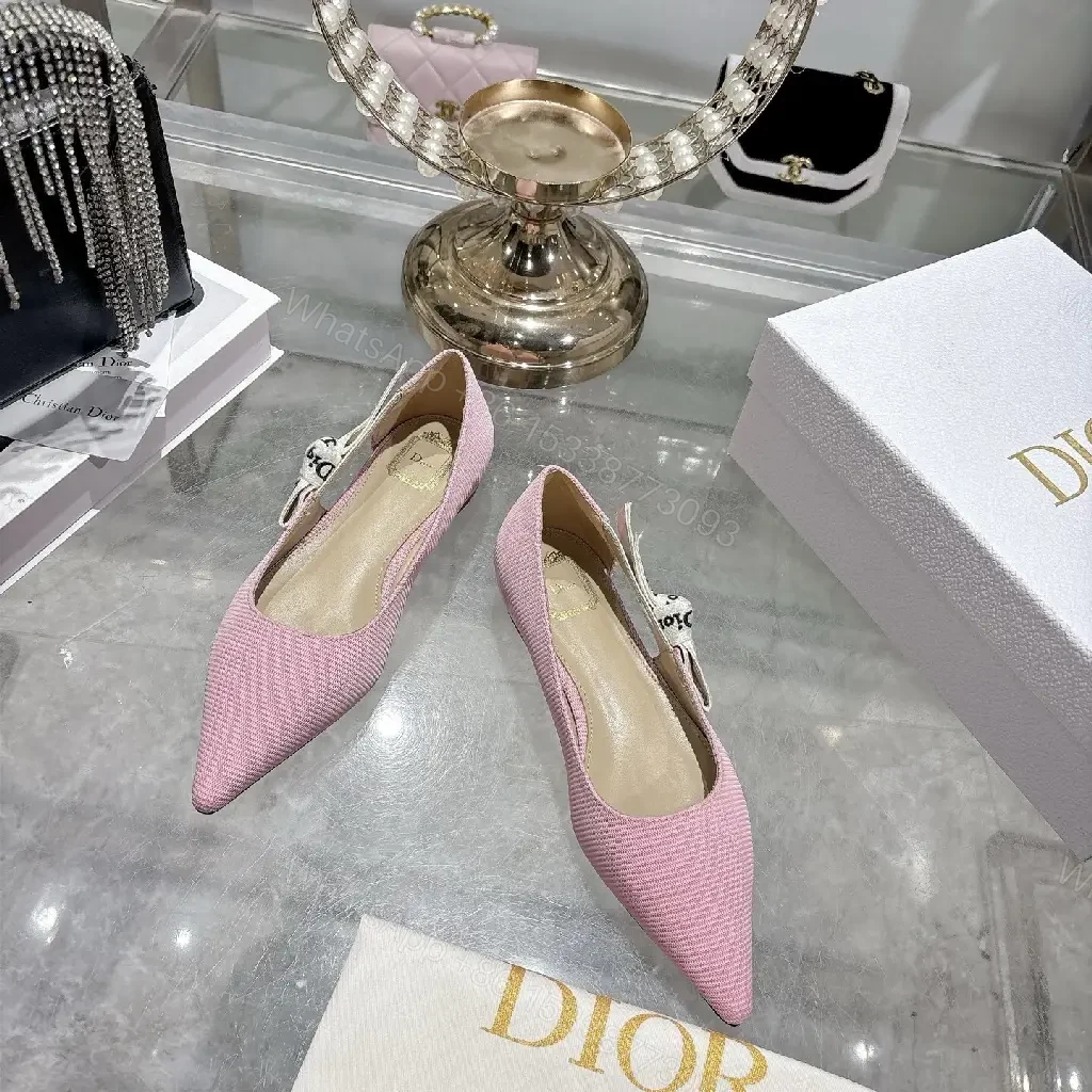 View 3 of Soft Pink Textured Slingback Heels with Logo Strap – Modern Luxe Pumps