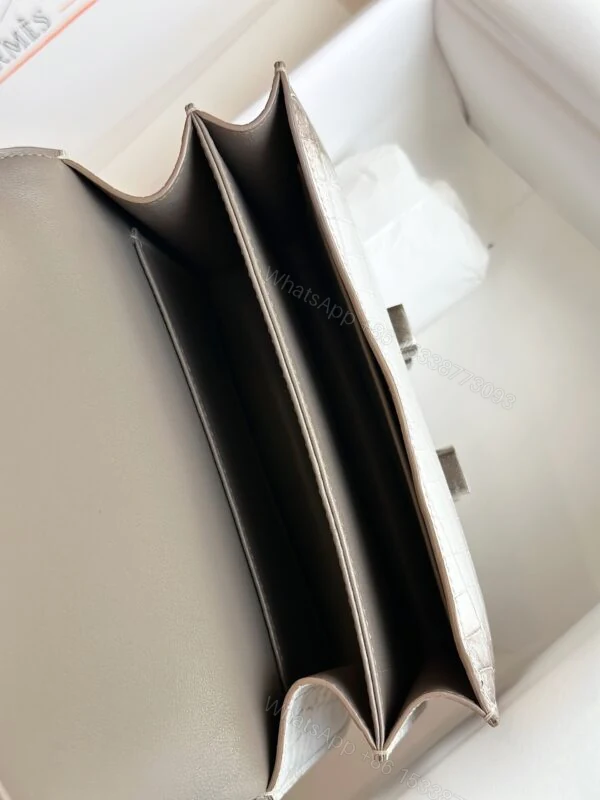 View 4 of Hermes Constance 19 Himalaya Genuine Crocodile Leather Palladium Hardware