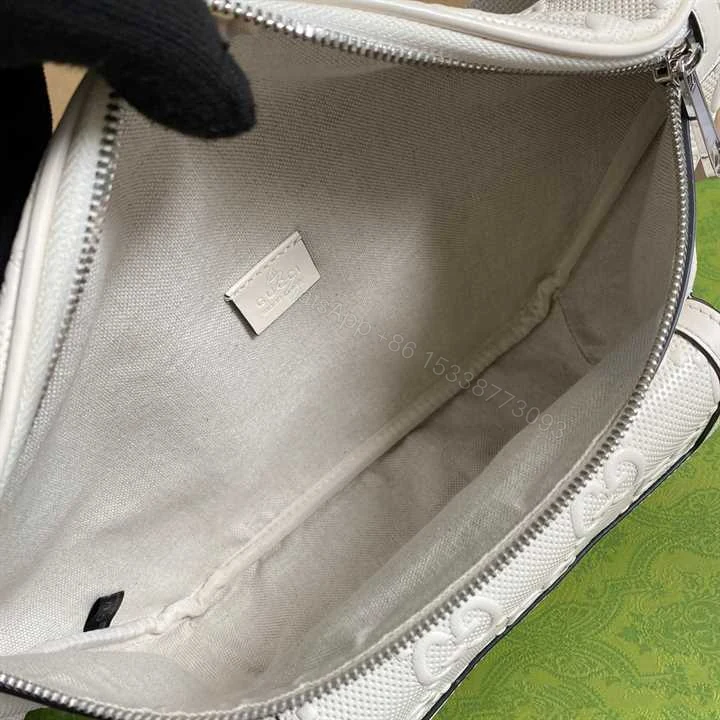 View 4 of GG EMBOSSED BELT BAG IN WHITE GG EMBOSSED LEATHER – GBC13