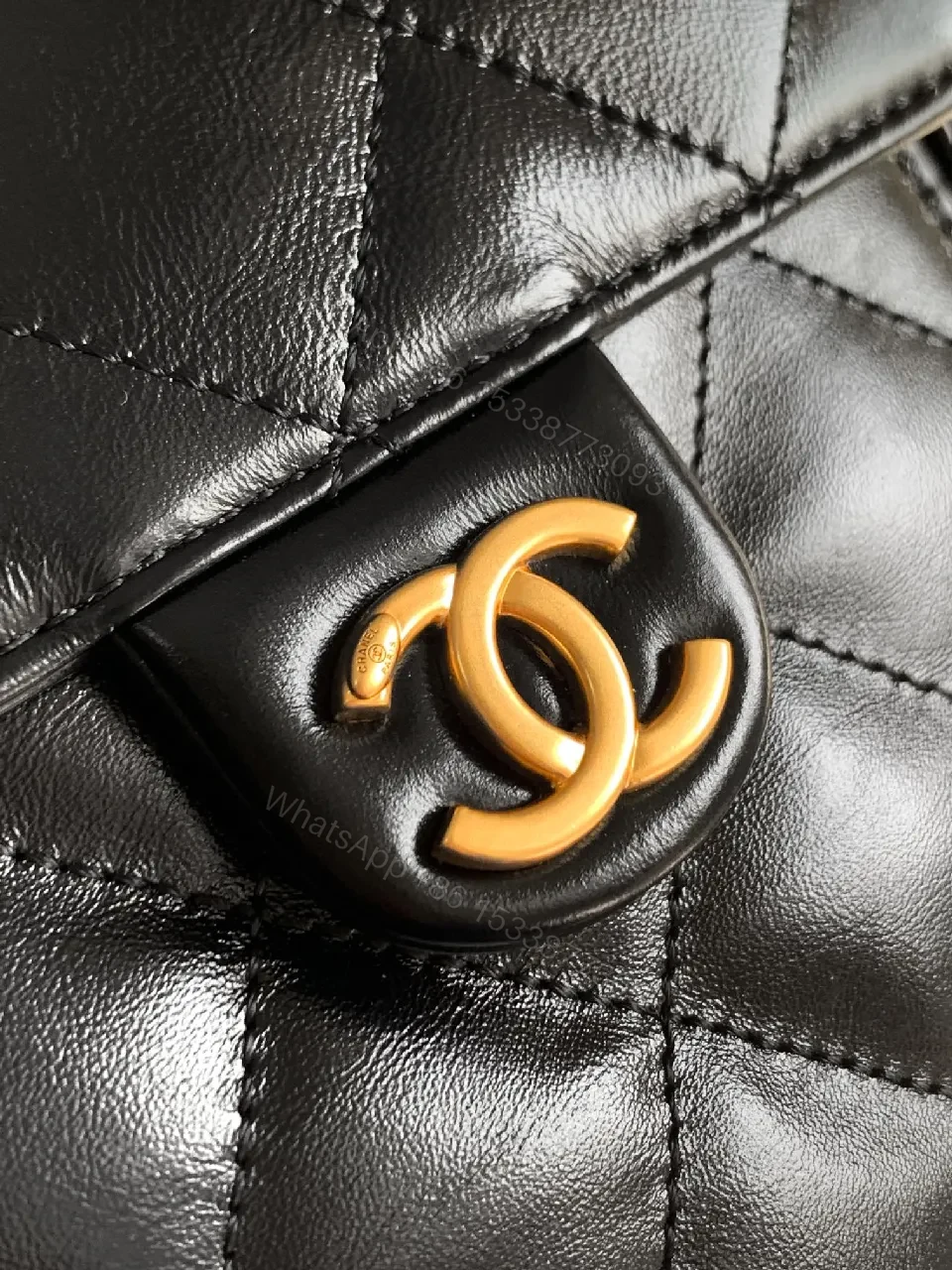 View 5 of Quilted Leather Tote: Gold Hardware, All-Day Glamour
