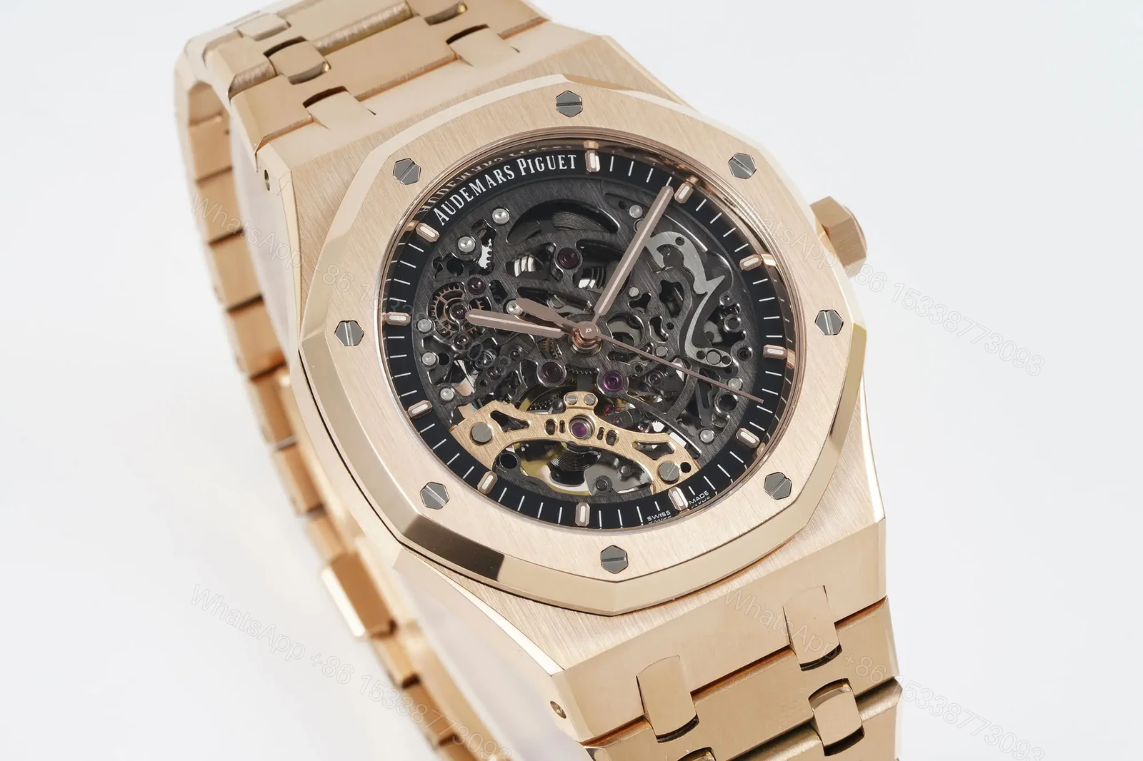 View 4 of KZ Factory Audemars Piguet Royal Oak Offshore 15407ST.OO.1220ST.01 Men’s Mechanical Watch – Rose Gold, 41mm, Skeleton Dial, Calibre 3132