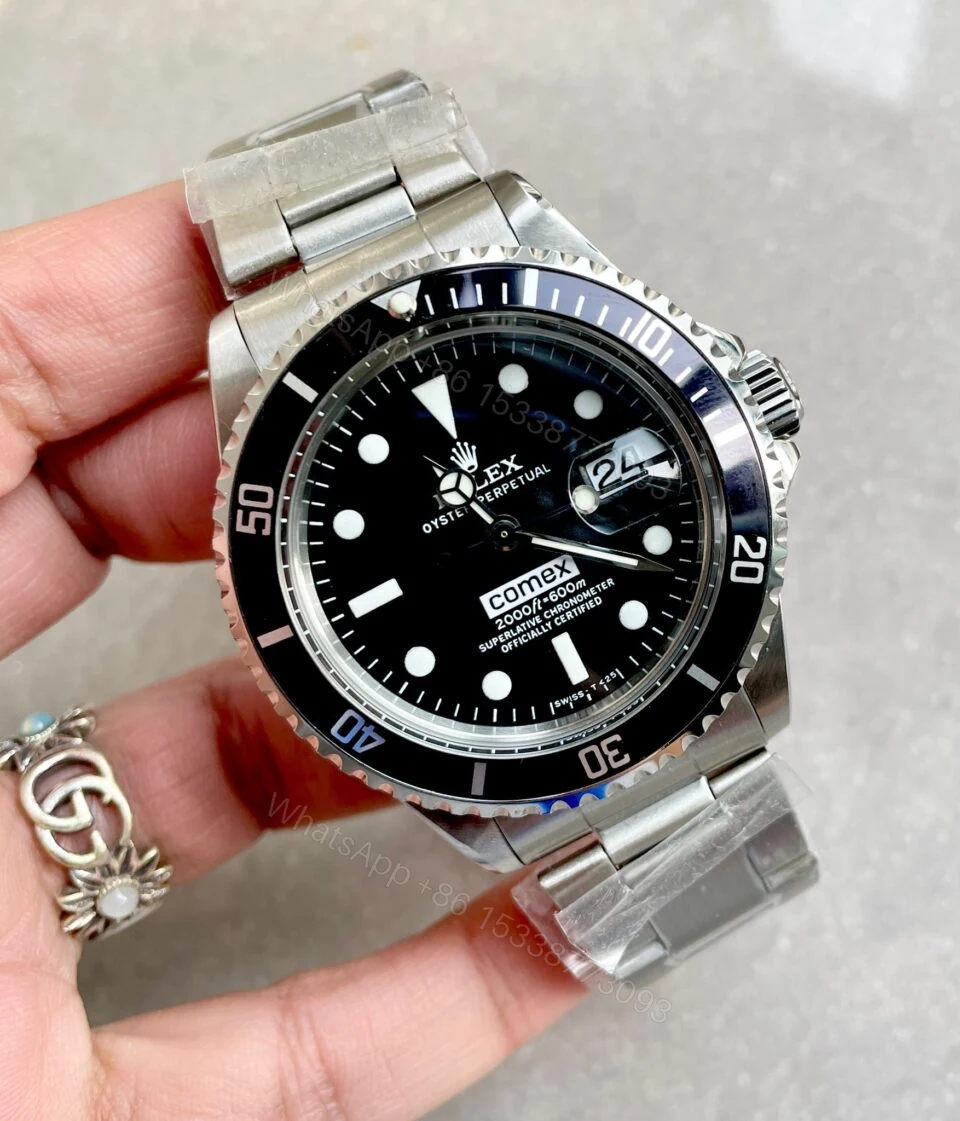 Vintage Rolex JK Factory COMEX Submariner RARE 2836 Movement black dial black bezel — view 1
