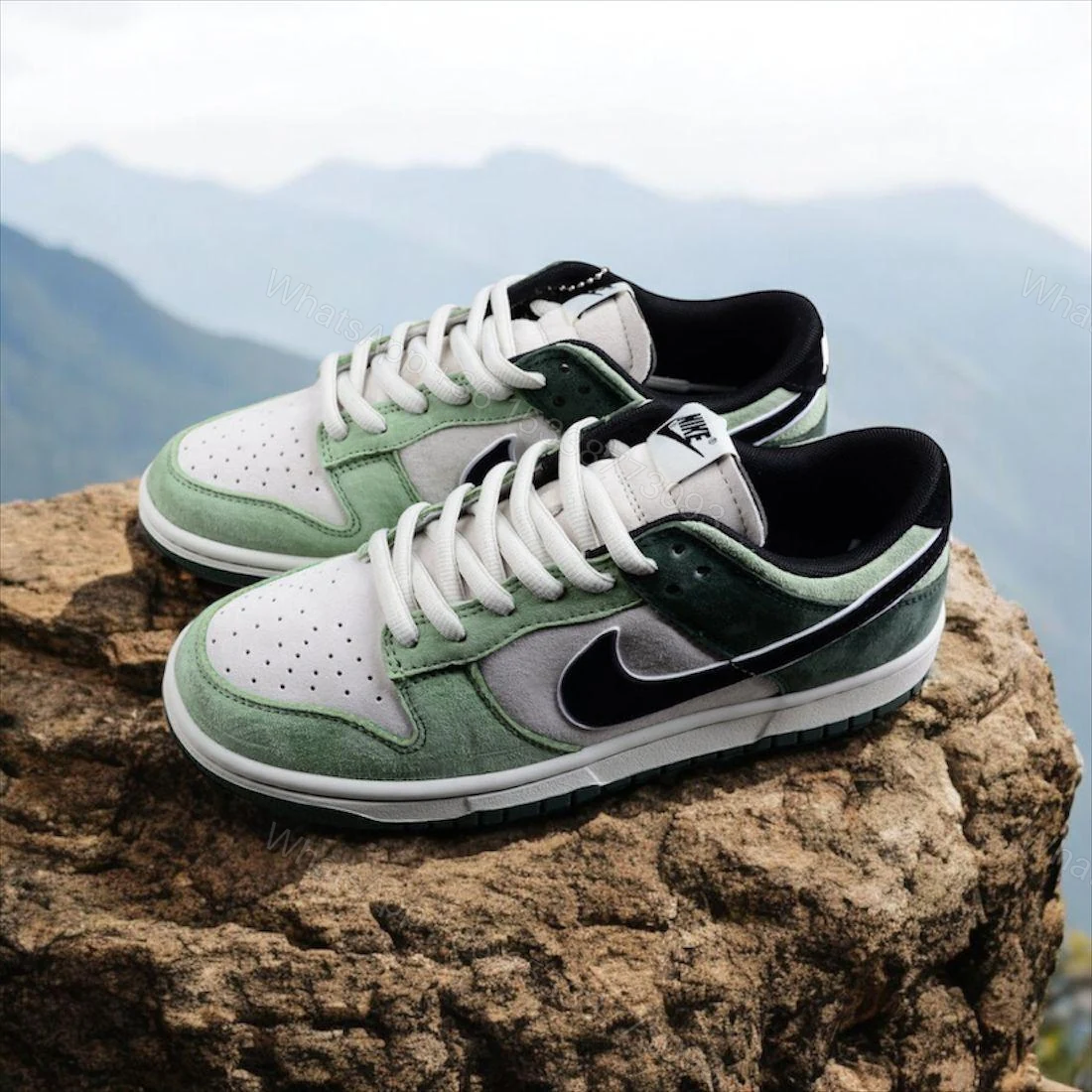 View 2 of FIRST COPY NIKE DUNK OTOMO OST DOUBLE GREEN BLACK