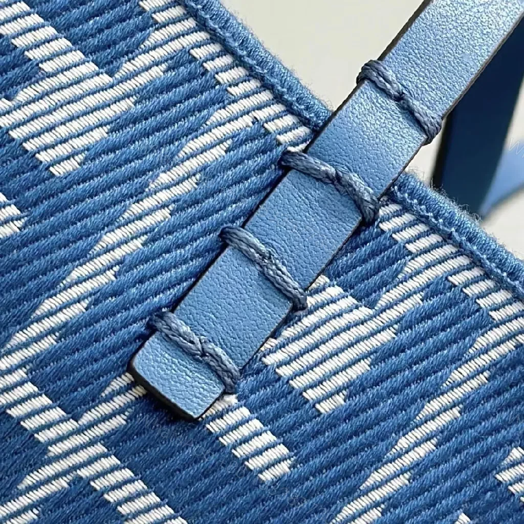 View 6 of Blue Monogram Tote: Structured Everyday Luxury