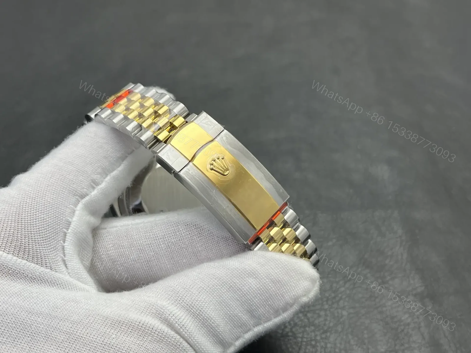 View 7 of Rolex Datejust 36 Stainless Steel Yellow Gold Fluted Champagne Fluted Diamond Jubilee 126233-0045