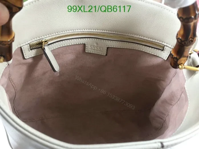 View 16 of Gucci Imitation Diana Medium Black Leather Handbag QB61177 – Designer AAAA Purse